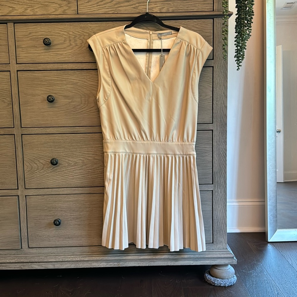 Faux leather dress